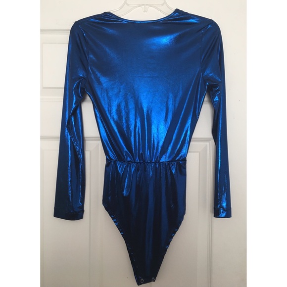 ZARA Cut Out Laminated Bodysuit S NWT - Picture 12 of 13